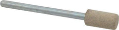 Cratex - 1/4" Head Diam x 1/2" Thickness, W163, Cylinder End, Aluminum Oxide Mounted Point - Fine Grade, 120 Grit, 26,250 RPM - Americas Industrial Supply