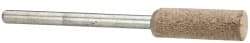Cratex - 1/4" Head Diam x 3/4" Thickness, W164, Cylinder End, Aluminum Oxide Mounted Point - Medium Grade, 80 Grit, 21,750 RPM - Americas Industrial Supply