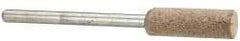 Cratex - 1/4" Head Diam x 3/4" Thickness, W164, Cylinder End, Aluminum Oxide Mounted Point - Medium Grade, 80 Grit, 21,750 RPM - Americas Industrial Supply