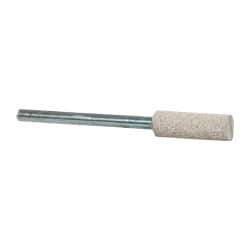Cratex - 1/4" Head Diam x 3/4" Thickness, W164, Cylinder End, Aluminum Oxide Mounted Point - Fine Grade, 120 Grit, 21,750 RPM - Americas Industrial Supply