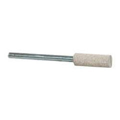 Cratex - 1/4" Head Diam x 3/4" Thickness, W164, Cylinder End, Aluminum Oxide Mounted Point - Fine Grade, 120 Grit, 21,750 RPM - Americas Industrial Supply