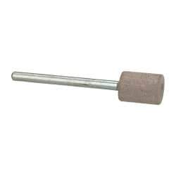 Cratex - 3/8" Head Diam x 1/2" Thickness, W176, Cylinder End, Aluminum Oxide Mounted Point - Fine Grade, 120 Grit, 21,000 RPM - Americas Industrial Supply