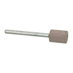 Cratex - 3/8" Head Diam x 1/2" Thickness, W176, Cylinder End, Aluminum Oxide Mounted Point - Fine Grade, 120 Grit, 21,000 RPM - Americas Industrial Supply