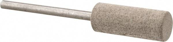 Cratex - 3/8" Head Diam x 1" Thickness, W178, Cylinder End, Aluminum Oxide Mounted Point - Fine Grade, 120 Grit, 14,250 RPM - Americas Industrial Supply