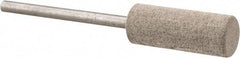 Cratex - 3/8" Head Diam x 1" Thickness, W178, Cylinder End, Aluminum Oxide Mounted Point - Fine Grade, 120 Grit, 14,250 RPM - Americas Industrial Supply