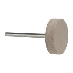 Cratex - 1" Head Diam x 1/4" Thickness, W216, Cylinder End, Aluminum Oxide Mounted Point - Medium Grade, 80 Grit, 12,750 RPM - Americas Industrial Supply