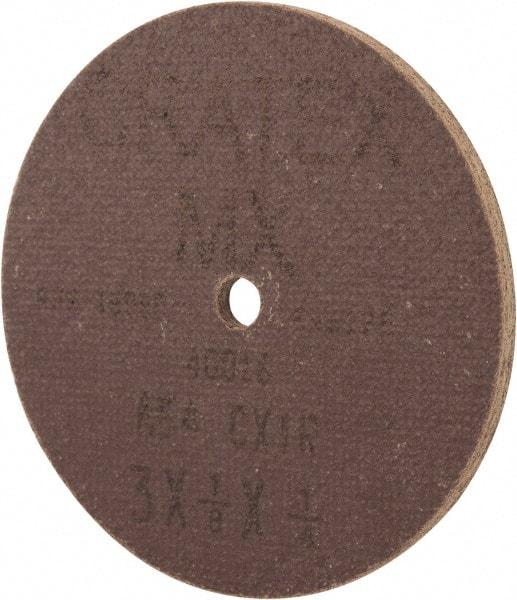 Cratex - 3" Diam x 1/4" Hole x 1/8" Thick, 54 Grit Surface Grinding Wheel - Aluminum Oxide, Type 1, Coarse Grade, 18,080 Max RPM, No Recess - Americas Industrial Supply