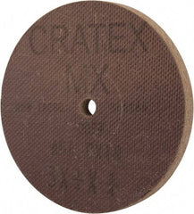 Cratex - 3" Diam x 1/4" Hole x 1/4" Thick, 54 Grit Surface Grinding Wheel - Aluminum Oxide, Type 1, Coarse Grade, 18,080 Max RPM, No Recess - Americas Industrial Supply