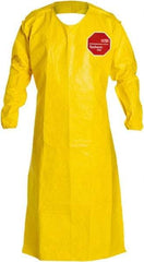 Dupont - 10 mil Thick Disposable & Chemical Resistant Apron - UNIV 26X52" YLW 12/PK TYCHEM2000 BIB APRN W/SLV - Americas Industrial Supply