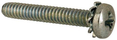 Value Collection - #4-40 UNC, 3/4" Length Under Head Phillips Drive Machine Screw - Pan Head, Grade J82 Steel, Zinc-Plated Finish, External Tooth - Americas Industrial Supply