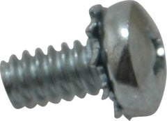 Value Collection - #10-24 UNC, 3/8" Length Under Head Phillips Drive Machine Screw - Pan Head, Grade J82 Steel, Zinc-Plated Finish, External Tooth - Americas Industrial Supply