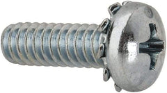 Value Collection - #10-24 UNC, 5/8" Length Under Head Phillips Drive Machine Screw - Pan Head, Grade J82 Steel, Zinc-Plated Finish, External Tooth - Americas Industrial Supply