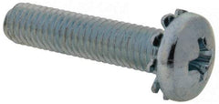 Value Collection - #10-32 UNF, 7/8" Length Under Head Phillips Drive Machine Screw - Pan Head, Grade 2 Steel, Zinc-Plated Finish, Without Washer - Americas Industrial Supply
