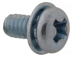 Value Collection - #2-56 UNC, 3/16" Length Under Head Phillips Drive Machine Screw - Pan Head, Grade J82 Steel, Zinc-Plated Finish, Internal Tooth - Americas Industrial Supply