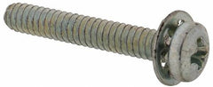 Value Collection - #4-40 UNC, 3/4" Length Under Head Phillips Drive Machine Screw - Pan Head, Grade J82 Steel, Zinc-Plated Finish, Internal Tooth - Americas Industrial Supply