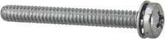 Value Collection - #6-32 UNC, 1-1/4" Length Under Head Phillips Drive Machine Screw - Pan Head, Grade J82 Steel, Zinc-Plated Finish, Internal Tooth - Americas Industrial Supply