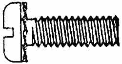 Value Collection - #10-24 UNC, 3/8" Length Under Head Slotted Drive Machine Screw - Pan Head, Grade J82 Steel, Zinc-Plated Finish, Internal Tooth - Americas Industrial Supply