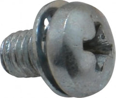 Value Collection - #10-32 UNF, 5/16" Length Under Head Phillips Drive Machine Screw - Pan Head, Grade J82 Steel, Zinc-Plated Finish, Internal Tooth - Americas Industrial Supply