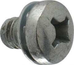Value Collection - 1/4-20 UNC, 3/8" Length Under Head Phillips Drive Machine Screw - Pan Head, Grade J82 Steel, Zinc-Plated Finish, Internal Tooth - Americas Industrial Supply