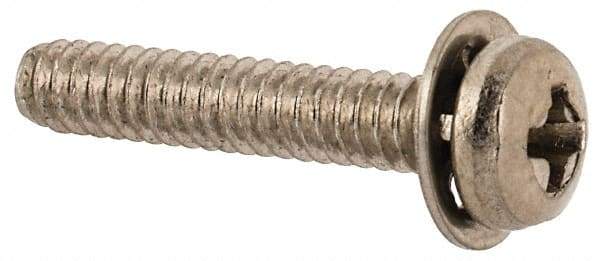 Value Collection - #4-40 UNC, 5/8" Length Under Head Phillips Drive Machine Screw - Pan Head, Grade 410 & 18-8 Stainless Steel, Internal Tooth - Americas Industrial Supply