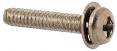 Value Collection - #4-40 UNC, 5/8" Length Under Head Phillips Drive Machine Screw - Pan Head, Grade 410 & 18-8 Stainless Steel, Internal Tooth - Americas Industrial Supply