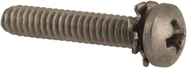 Value Collection - #4-40 UNC, 5/8" Length Under Head Phillips Drive Machine Screw - Pan Head, Grade 18-8 Stainless Steel, External Tooth - Americas Industrial Supply