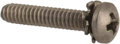 Value Collection - #4-40 UNC, 5/8" Length Under Head Phillips Drive Machine Screw - Pan Head, Grade 18-8 Stainless Steel, External Tooth - Americas Industrial Supply