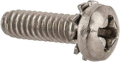 Value Collection - #6-32 UNC, 1/2" Length Under Head Phillips Drive Machine Screw - Pan Head, Grade 18-8 Stainless Steel, External Tooth - Americas Industrial Supply