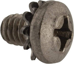 Value Collection - #8-32 UNC, 1/4" Length Under Head Phillips Drive Machine Screw - Pan Head, Grade 18-8 Stainless Steel, External Tooth - Americas Industrial Supply