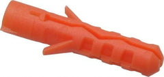 Value Collection - 1/4" Diam, 1-3/16" Long, Plug Drywall & Hollow Wall Anchor - 1/4" Drill, Nylon, Use in Drywall & Hollow Wall - Americas Industrial Supply