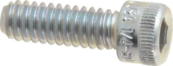 Holo-Krome - 1/4-20 UNC Hex Socket Drive, Socket Cap Screw - Alloy Steel, Zinc-Plated Finish, Fully Threaded, 3/4" Length Under Head - Americas Industrial Supply