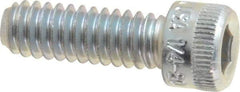 Holo-Krome - 1/4-20 UNC Hex Socket Drive, Socket Cap Screw - Alloy Steel, Zinc-Plated Finish, Fully Threaded, 3/4" Length Under Head - Americas Industrial Supply