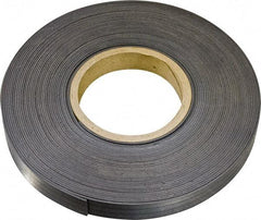 Mag-Mate - 600" Long x 1/2" Wide x 1/8" Thick Flexible Magnetic Strip - 14 Lb Max Pull Force, 8 Linear Ft/Lb Magnetic Pull Force, Plain Back, Dark Brown - Americas Industrial Supply