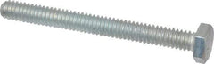 Made in USA - 1/4-20 UNC, 2-1/2" Length Under Head Hex Head Cap Screw - Fully Threaded, Grade 5 Steel, Zinc-Plated Finish, 7/16" Hex - Americas Industrial Supply