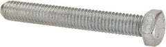 Made in USA - 3/8-16 UNC, 2-3/4" Length Under Head Hex Head Cap Screw - Fully Threaded, Grade 5 Steel, Zinc-Plated Finish, 9/16" Hex - Americas Industrial Supply