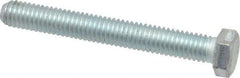Made in USA - 3/8-16 UNC, 3" Length Under Head Hex Head Cap Screw - Fully Threaded, Grade 5 Steel, Zinc-Plated Finish, 9/16" Hex - Americas Industrial Supply
