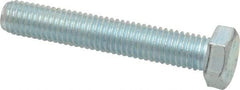 Made in USA - 1/2-13 UNC, 3" Length Under Head Hex Head Cap Screw - Fully Threaded, Grade 5 Steel, Zinc-Plated Finish, 3/4" Hex - Americas Industrial Supply