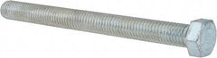 Made in USA - 1/2-13 UNC, 5-1/2" Length Under Head Hex Head Cap Screw - Fully Threaded, Grade 5 Steel, Zinc-Plated Finish, 3/4" Hex - Americas Industrial Supply