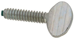 Made in USA - #6-32 Oval Dog Point Tip Grade 2 Steel Thumb Screw - 0.29" Head Height, Zinc-Plated Finish - Americas Industrial Supply