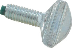 Made in USA - 5/16-18 Oval Dog Point Tip Grade 2 Steel Thumb Screw - 0.67" Head Height, Zinc-Plated Finish - Americas Industrial Supply