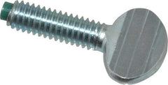 Made in USA - 5/16-18 Oval Dog Point Tip Grade 2 Steel Thumb Screw - 0.67" Head Height, Zinc-Plated Finish - Americas Industrial Supply