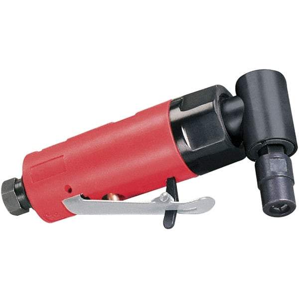 Dynabrade - 1/4" Collet, Angle Handle, Air Angle Die Grinder - 20,000 RPM, Rear Exhaust, 19 CFM, 0.2 hp, 90 psi, 1/4 NPT Inlet - Americas Industrial Supply