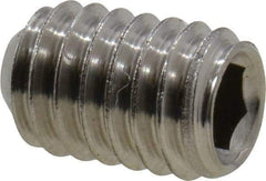 Value Collection - M4x0.70 Metric Coarse, 6mm OAL, Cup Point Set Screw - Grade 18-8 & Austenitic A2 Stainless Steel, 2mm Key - Americas Industrial Supply