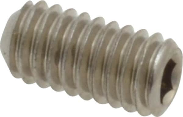 Value Collection - M4x0.70 Metric Coarse, 8mm OAL, Cup Point Set Screw - Grade 18-8 & Austenitic A2 Stainless Steel, 2mm Key - Americas Industrial Supply