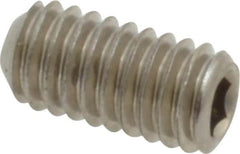 Value Collection - M4x0.70 Metric Coarse, 8mm OAL, Cup Point Set Screw - Grade 18-8 & Austenitic A2 Stainless Steel, 2mm Key - Americas Industrial Supply