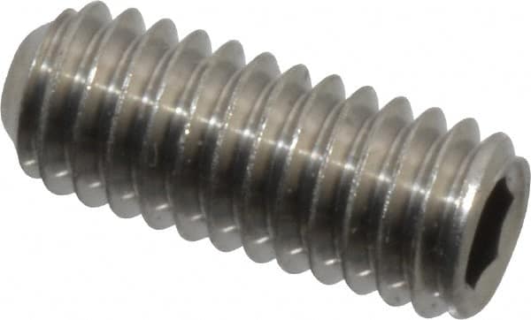 Value Collection - M4x0.70 Metric Coarse, 10mm OAL, Cup Point Set Screw - Grade 18-8 & Austenitic A2 Stainless Steel, 2mm Key - Americas Industrial Supply