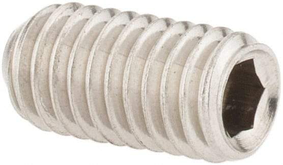 Value Collection - M5x0.80 Metric Coarse, 10mm OAL, Cup Point Set Screw - Grade 18-8 & Austenitic A2 Stainless Steel, 2.5mm Key - Americas Industrial Supply