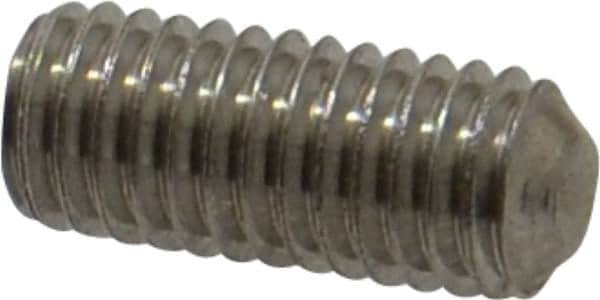 Value Collection - M5x0.80 Metric Coarse, 12mm OAL, Cup Point Set Screw - Grade 18-8 & Austenitic A2 Stainless Steel, 2.5mm Key - Americas Industrial Supply