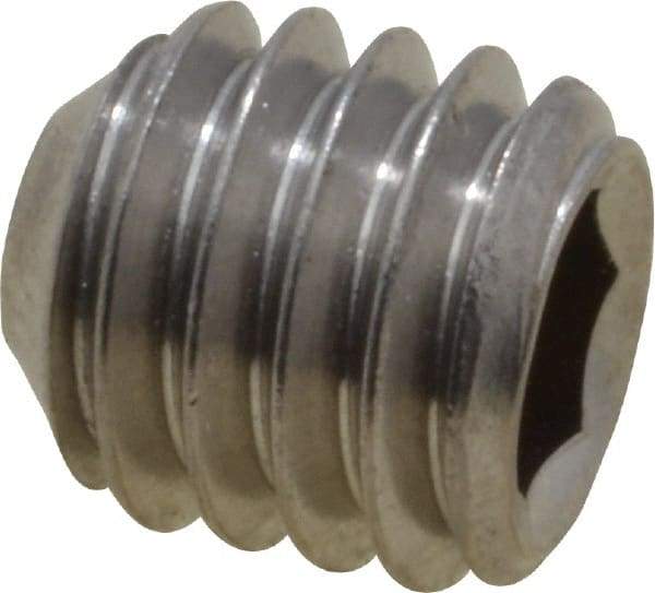 Value Collection - M6x1.00 Metric Coarse, 6mm OAL, Cup Point Set Screw - Grade 18-8 & Austenitic A2 Stainless Steel, 3mm Key - Americas Industrial Supply