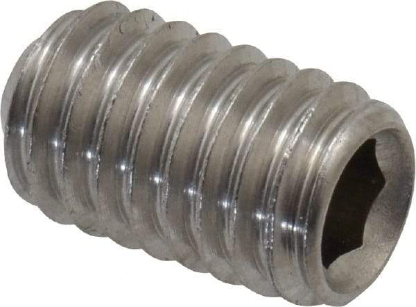 Value Collection - M6x1.00 Metric Coarse, 10mm OAL, Cup Point Set Screw - Grade 18-8 & Austenitic A2 Stainless Steel, 3mm Key - Americas Industrial Supply